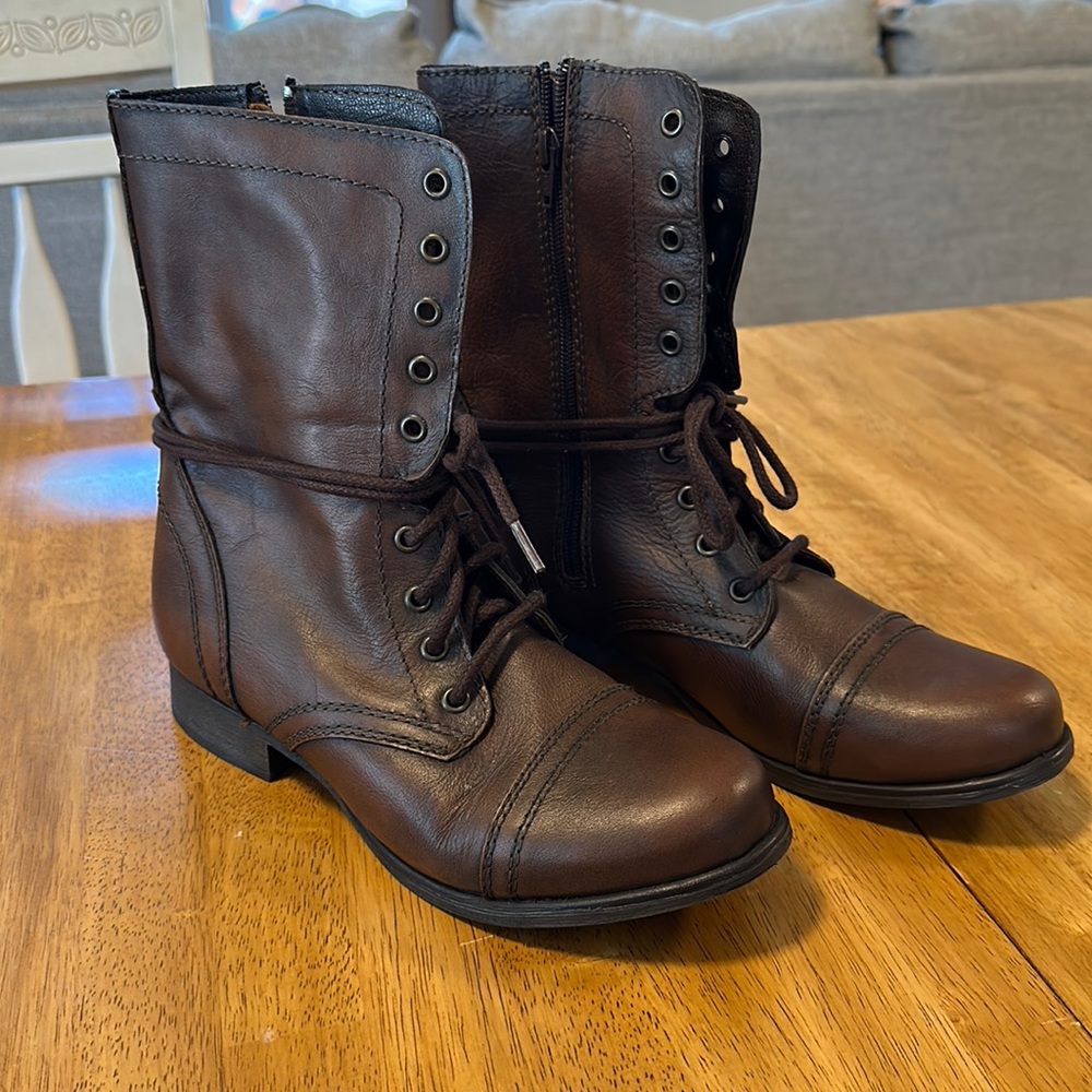 Steve Madden Combat Boots, Women’s Size 10